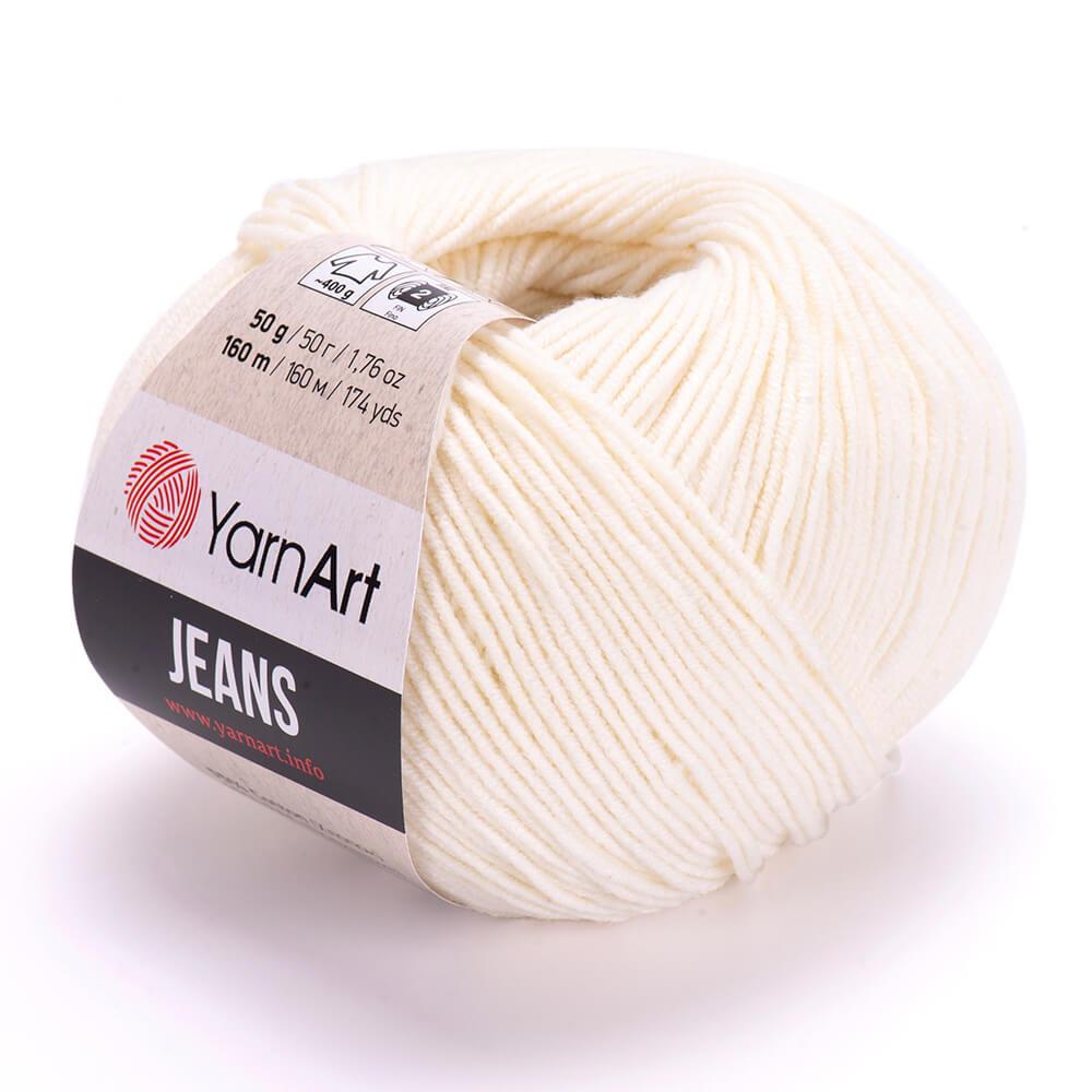 Пряжа YarnArt Jeans №03 Молочний