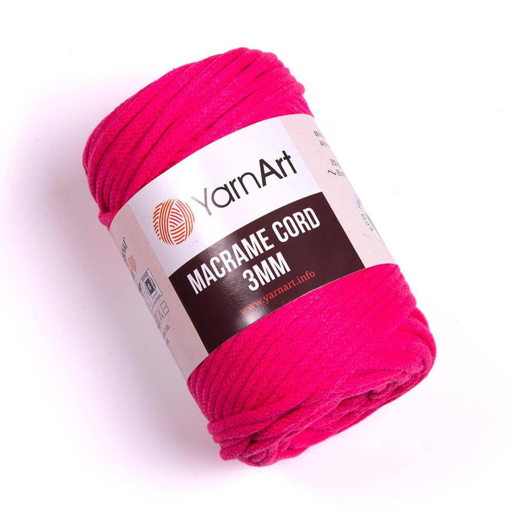 Пряжа YarnArt Macrame Cord 3 мм №803 Яскраво-рожевий