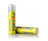 Аккумулятор PKCELL 1.2V AAA 1000mAh NiMH Rechargeable Battery, 2 штуки в блистере цена за блистер