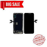 LCD iPhone XS with touch and frame black (Original China Refurbished)