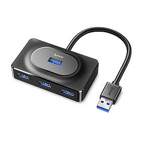 USB-хаб Jasoz HUB 4USB3.0 довжина кабелю 0.3 м, Black