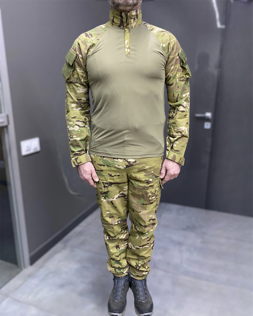 Військова форма (убакс + штани), котон (бавовна), Мультикам, розмір XXL, форма ЗСУ, тактичний одяг