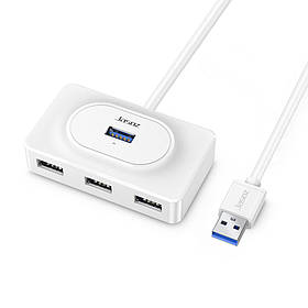 USB-хаб Jasoz HUB 4USB3.0 довжина кабелю 1 м, White