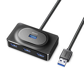 USB-хаб Jasoz HUB 4USB3.0 довжина кабелю 1 м, Black