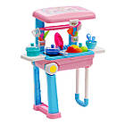 Дитяча ігрова кухня Happy Chef 2в1 / Розвиваючий набір кухня в валізі / Іграшкова кухня, фото 3