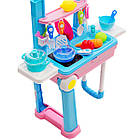 Дитяча ігрова кухня Happy Chef 2в1 / Розвиваючий набір кухня в валізі / Іграшкова кухня, фото 5