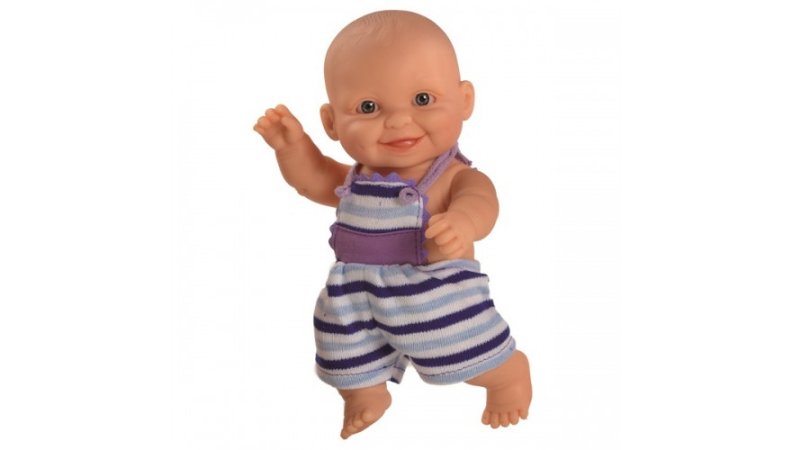 Лялька-пупс Млодінець хлопчик Грег у смугастому пісочнику Paola Reina