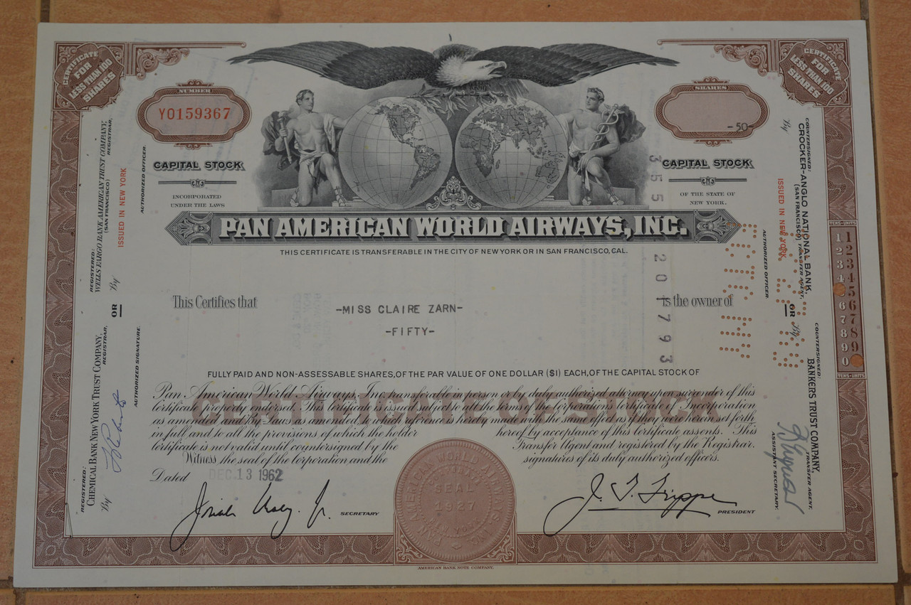 Акція. США. 1962 рік No9367 (Б-1)