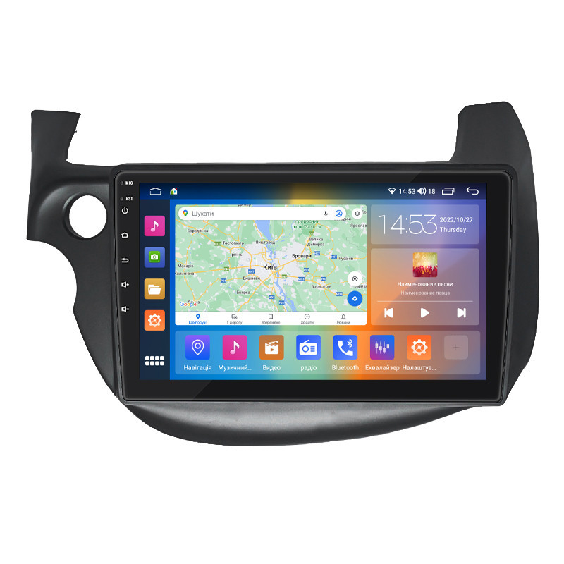 Штатна магнітола Lesko 10" Honda Jazz II 2008-2010 2/32 Gb CarPlay 4G Wi-Fi GPS Prime (9488-47641)