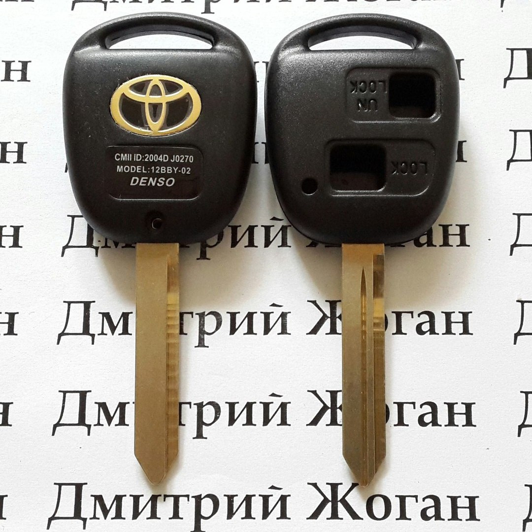 Ключ Toyota Avensis, Yaris (корпус Тойота Авенсис, Ярис) 2 кнопки, лезвие TOY47 - фото 1 - id-p48661800