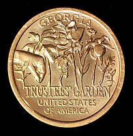 Монета США 1 доллар 2019 г. "Американские инновации" Сад попечителей. Джорджия