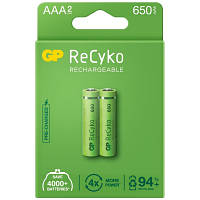 Аккумулятор Gp AAA 65AAAHCE-EB2 Recyko 650 mAh * 2 (65AAAHCE / 4891199186677) - Вища Якість та Гарантія!