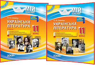 11 клас. Українська література. Розробки уроків для вчителя. Мій конспект. Семестр І та ІІ. Слюніна. Основа