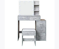 Cтолик косметический AVKO ADT17 Beton (серый) Стол с зеркалом туалетный