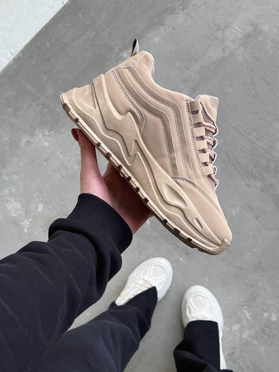 Жіночі кросівки New Beige (бежеві) повсякденні весняні універсальні стильні кроси B036 top