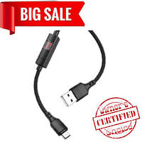 USB кабель Hoco S13 1,2m 2.4A Micro с таймером чёрный