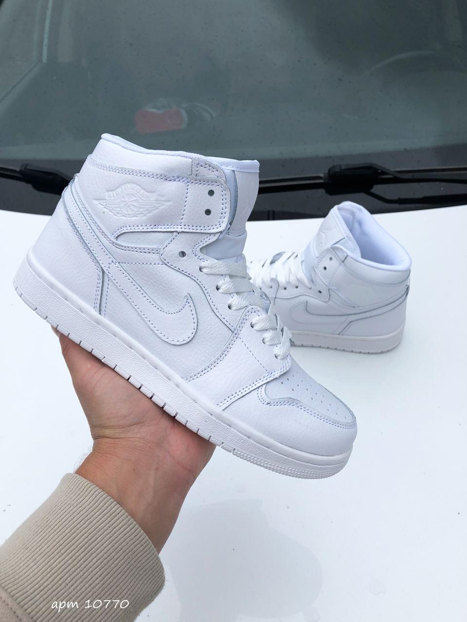 Жіночі кросівки Nike Air Jordan (білі) високі осінньо-весняні стильні кеди В10770 top
