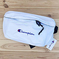 Поясная сумка Champion Belt Bag White (белая) PD7239 легкая бананка на пояс или на плечо cross