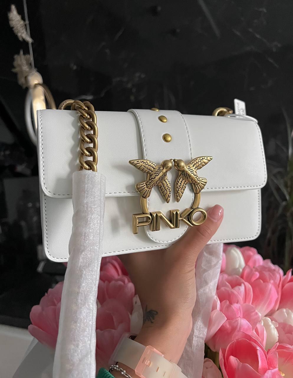 Жіноча сумка Pinko White Premium (біла) стильна красива модна сумочка Gi91063топ, фото 1
