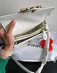 Жіноча сумка Pinko White Premium (біла) стильна красива модна сумочка Gi91063топ, фото 9
