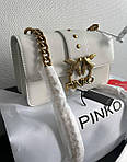 Жіноча сумка Pinko White Premium (біла) стильна красива модна сумочка Gi91063топ, фото 5