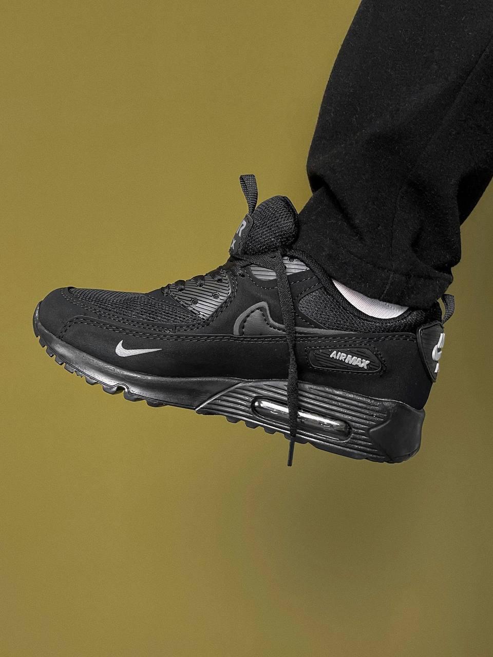 Чоловічі кросівки Nike Air Max 90 Black (чорні) спортивні круті кроси NK028 top