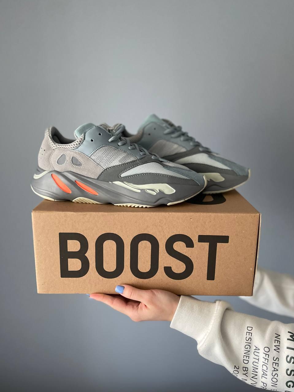 Чоловічі кросівки Adidas Yeezy Boost 700 Blue (блакитні із сірим) комбіновані демісезонні кроси S403 top, фото 1