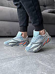 Чоловічі кросівки Adidas Yeezy Boost 700 Blue (блакитні із сірим) комбіновані демісезонні кроси S403 top, фото 6