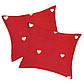 Наволочка "Сердечка червоні" | 50х70 Сатин від 2х шт., фото 3