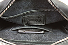 Чоловіча шкіряна сумка-барсетка з ручкою і ременем через плече планшет із натуральної шкіри чорна 25*23*5,5 см, фото 8