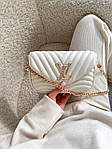 Жіноча сумка LV Wave Multi Pochette Milk (біла) AS278 красива модна стильна екошкіра з монограмою top, фото 5