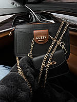 Женская сумка подарочная Coach Black (черная) art0277 очень красивая стильная с кошельком на длинной цепочке