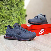 Мужские кроссовки Nike Air Running (тёмно-серые) спортивные тонкие дышащие кроссы О10880 top