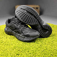 Мужские кроссовки Reebok Zig Kinetica (чёрные) низкие дышащие спортивные кроссы демисезон О10884 top
