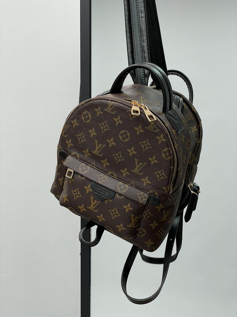 Жіночий стильний рюкзак LV Backpack Brown Black (коричневий) S34 красивий невеликий міський top