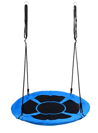 Садова гойдалка гніздо підвісна FUNFIT Двоколірна дитяча 110 см кругла