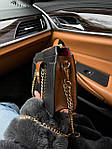 Жіноча сумка подарункова Coach Black (чорна) art0277 дуже красива стильна з гаманцем на довгому ланцюжку top, фото 7