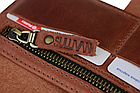 Жіночий шкіряний гаманець купюрник-ленгер із натуральної шкіри світло-коричневий, фото 8