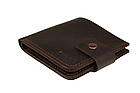 Шкіряний чоловічий гаманець без монетниці портмоне із натуральної шкіри коричневий pmk12, фото 4