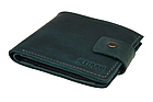 Шкіряний чоловічий гаманець портмоне з монетницею з натуральної шкіри зелений pmk17, фото 2