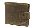 Шкіряний чоловічий гаманець з монетницею портмоне з натуральної шкіри оливковий pmk5, фото 7