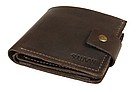 Шкіряний чоловічий гаманець портмоне з прозорим відділенням та монетницею із натуральної шкіри коричневий pmk26, фото 2