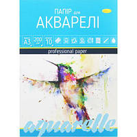 Бумага для рисования акварелью А3, 10 листов [tsi188697-TSI]