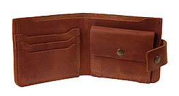 Жіноче шкіряне портмоне жіночий гаманець із натуральної шкіри світло-коричневий