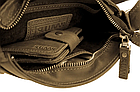 Жіноча шкіряна маленька сумка клатч крос-боді через плече з натуральної шкіри оливкова, фото 7