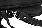 Жіноча шкіряна маленька сумка-клатч барсетка через плече з натуральної шкіри чорна, фото 6