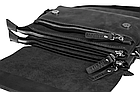 Жіноча шкіряна маленька сумка-клатч барсетка через плече з натуральної шкіри чорна, фото 7