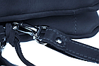 Жіноча шкіряна маленька сумка-клатч барсетка через плече з натуральної шкіри синя, фото 6