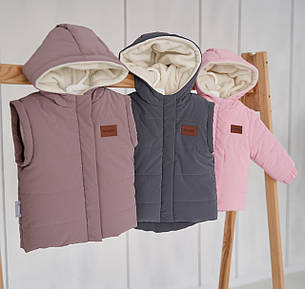 Демісезонна дитяча куртка Jacket розміри 74 80 86 92 осіння весняна курточка-трансформер жилетка, фото 3
