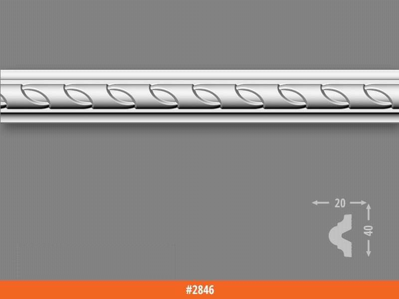 Молдинг з пінополістиролу з малюнком Добра Справа 2846 (40x20)мм, фото 1